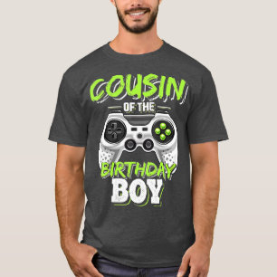 Camiseta Primo do Birthday Boy Matching Video Game Bir