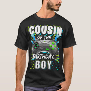 Camiseta Primo do Birthday Boy Matching Video Game Bir
