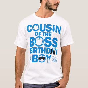 Camiseta Primo Do Chefe Festa Da Família Birthday Boy