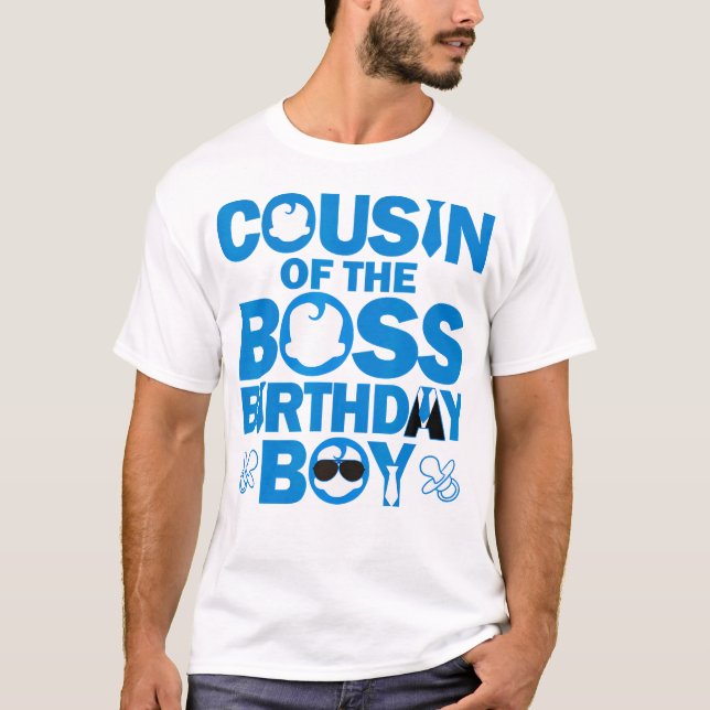 Camiseta Primo Do Chefe Festa Da Família Birthday Boy (Frente)