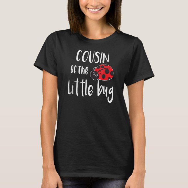 Camiseta Primo Do Inseto Chá de fraldas De Ladybug (Frente)