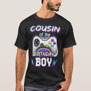 Camiseta Primo Do Jogo De Vídeo De Criança De Aniversário N