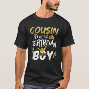 Camiseta Primo do menino notorioso de aniversário de uma ve