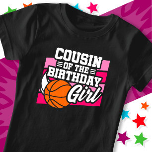 Camiseta Primo do partido de basquete infantil da garota de