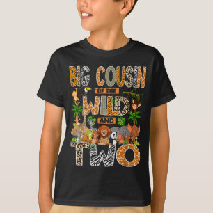 Camiseta Primo grande do selvagem & dois meninos de 2 a