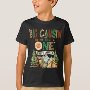 Camiseta Primo mais velho do um feliz acampante aniversário