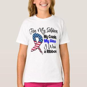 Camiseta Primo - meu soldado, minha fita patriótica do