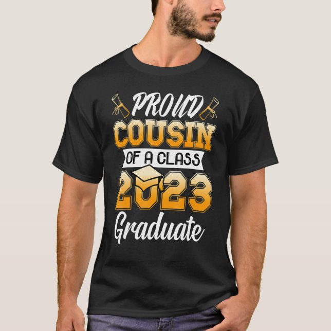 Camiseta Primo orgulhoso de graduação de Formando 2 da clas (Frente)