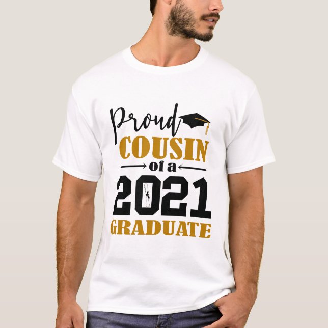 Camiseta Primo Orgulhoso de um Formando 2021 (Frente)