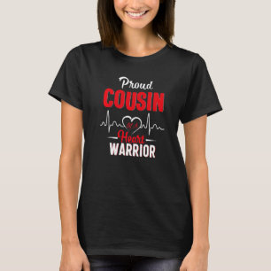 Camiseta Primo Orgulhoso De Um Guerreiro Cardíaco Sensibili