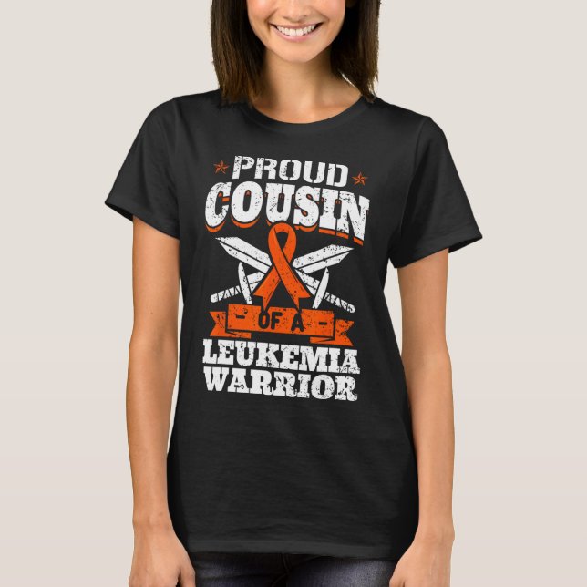 Camiseta Primo Orgulhoso De Um Guerreiro De Leucemia Cuz Co (Frente)