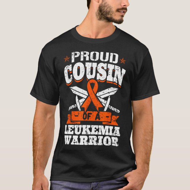 Camiseta Primo Orgulhoso De Um Guerreiro De Leucemia Cuz Co (Frente)