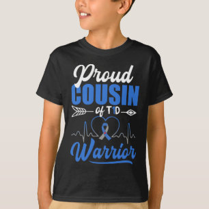 Camiseta Primo Orgulhoso do T1d Guerreiro Diabetes Sensibil