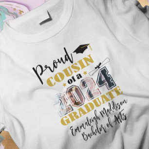 Camiseta Primo Orgulhoso Personalizado - Seu Formando Foto 