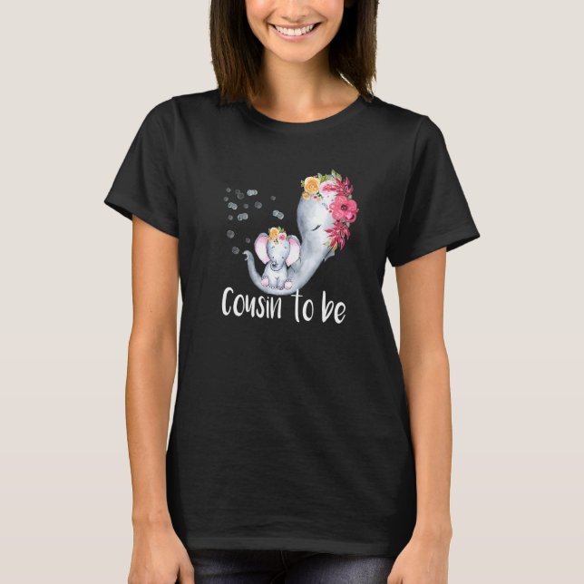 Camiseta Primo Para Ser Chá de fraldas Elefante (Frente)