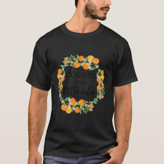 Camiseta Primo Pequeno Chá de fraldas Laranja 1 Rua Birthda