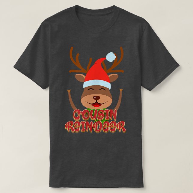 Camiseta Primo Reindeer Matando Família Grupo Natal Pa (Frente do Design)