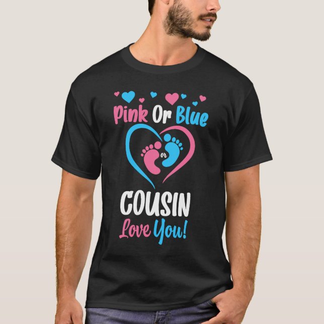 Camiseta Primo rosa ou azul ama você Menino ou Menina Gen (Frente)