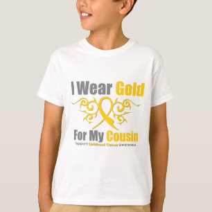 Camiseta Primo tribal da fita do ouro do CANCER da INFÂNCI