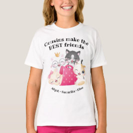 Camiseta Primos Adoráveis de Gatos Fazem os Melhores Amigos