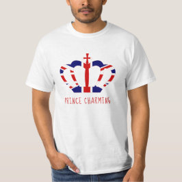 Camiseta Prince Charming | Union Jack Crown | Engraçado