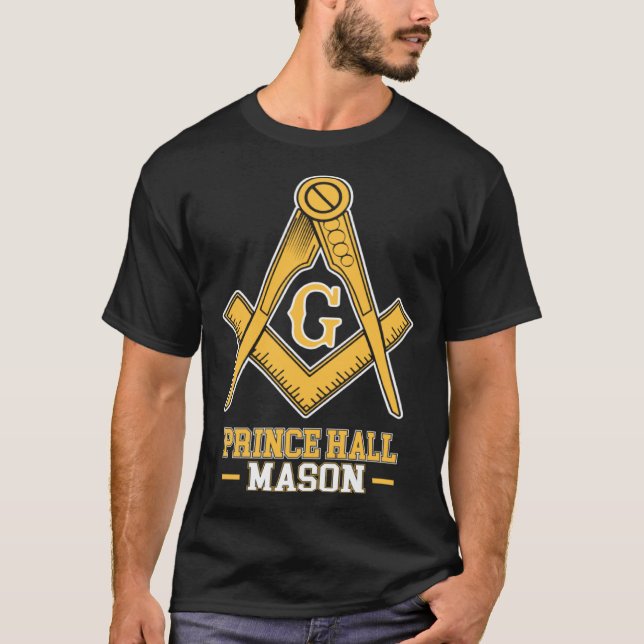 Camiseta Prince Hall Mason Square and Compasses G Symbol Fr (Frente)
