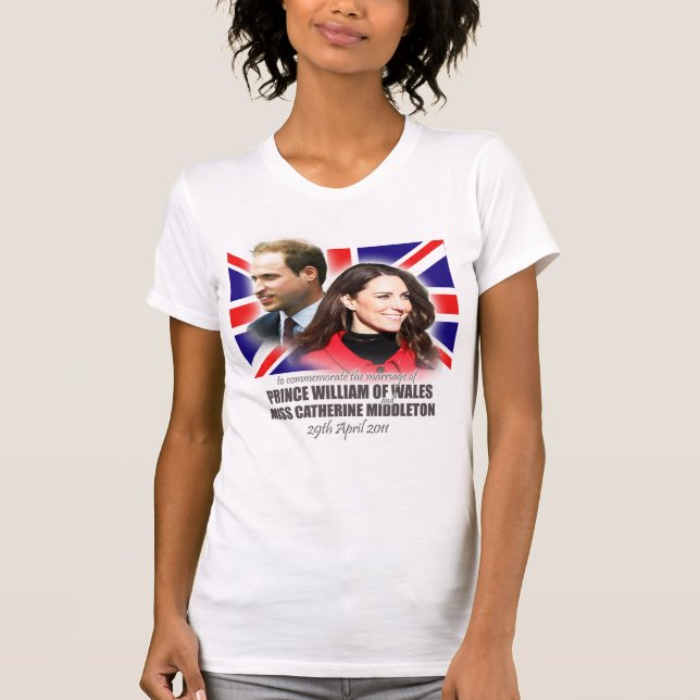 Camiseta Prince William - Kate Middleton WedShirt (Frente)