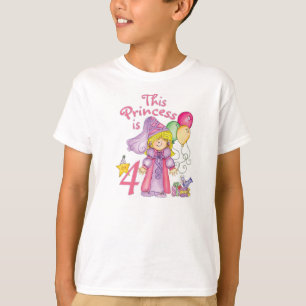 Camiseta Princesa 4º Aniversário