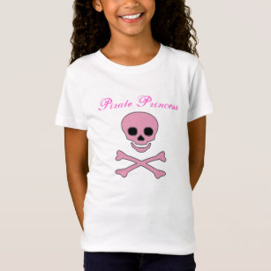 Camiseta Princesa alegre cor-de-rosa T-shirt do pirata de
