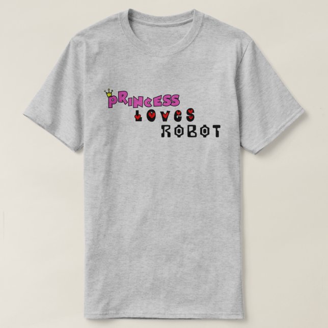 Camiseta Princesa Amor Robô (Frente do Design)