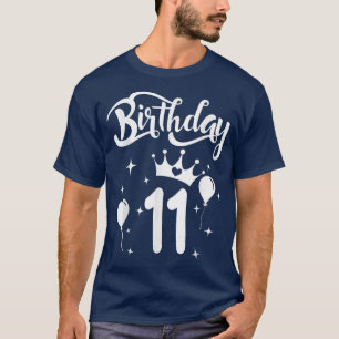 Camiseta Princesa Aniversário de 11 Anos Menina Testemunha