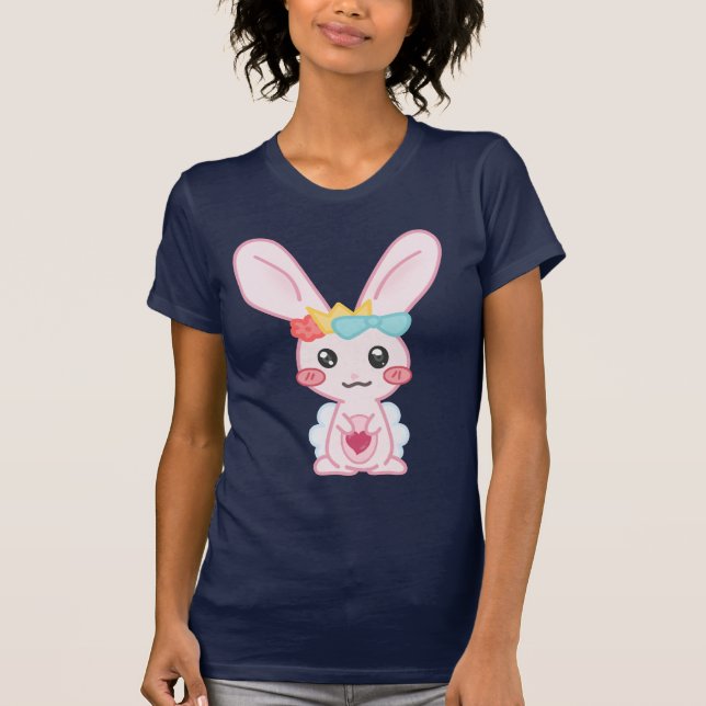 Camiseta Princesa Arco-íris V-Pescoço (Frente)