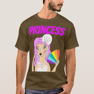 Camiseta Princesa - Arraste a Rainha Orgânica Rainbow Flag