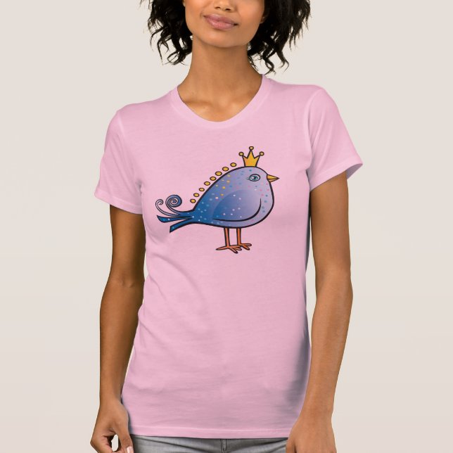 Camiseta Princesa Azul Pássaro T-shirt (Frente)