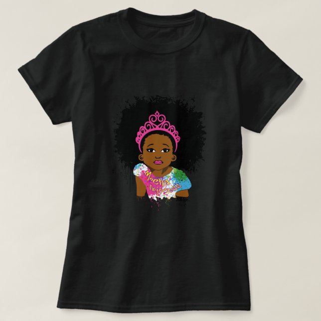 Camiseta Princesa Básico T-shirt do Mocha (Frente do Design)