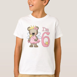 Camiseta Princesa Bear 6 Birthday