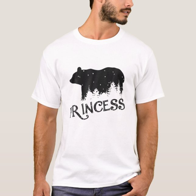Camiseta Princesa Bear Gift Mãe/Dia de os pais (Frente)