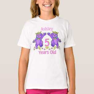 Camiseta Princesa Bears 5 Birthday