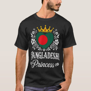 Camiseta Princesa Bengali Bandeira do Bangladesh Orgulhosa