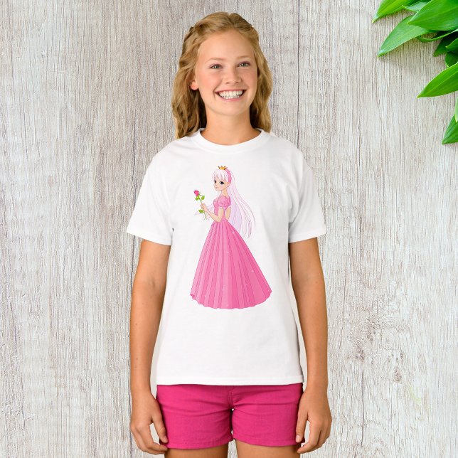 Camiseta Princesa Com Um T-Shirt Rosa (Criador carregado)