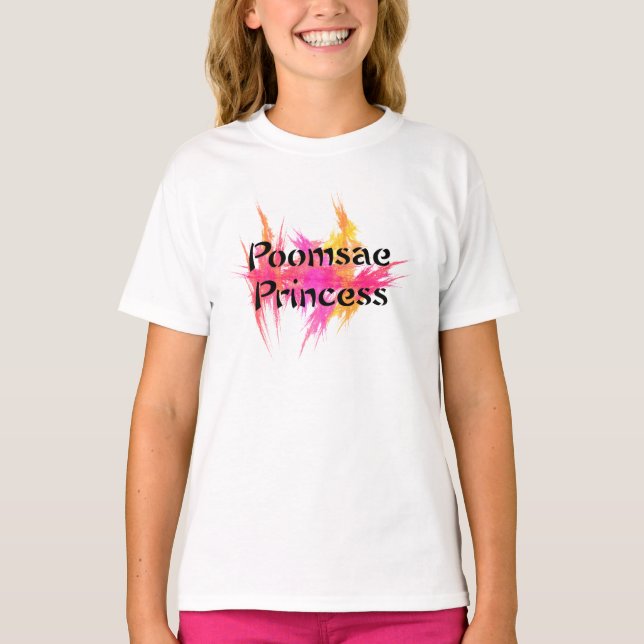 Camiseta Princesa cor-de-rosa de Poomsae (Frente)