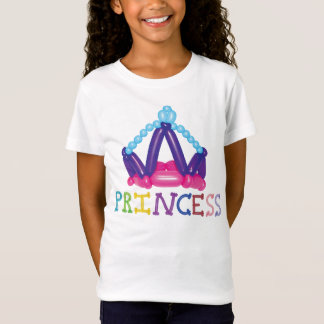 Camiseta Princesa Coroa do balão dos miúdos com princesa da