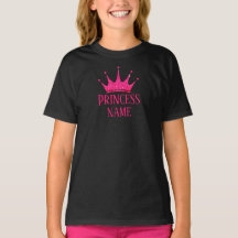 Princesa Coroa Rosa... Adicionar nome a T-Shirt