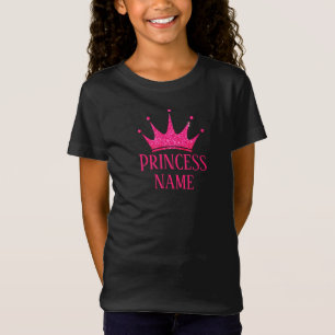 Camiseta Princesa Coroa Rosa... Adicionar nome a T-Shirt