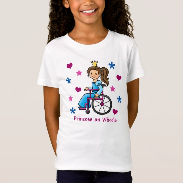 Camiseta Princesa da cadeira de rodas (Frente)