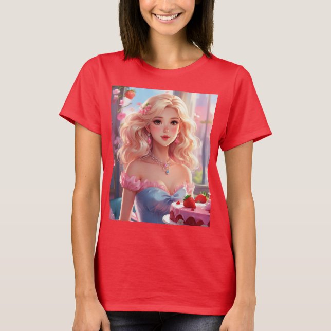 Camiseta Princesa de aniversário (Frente)