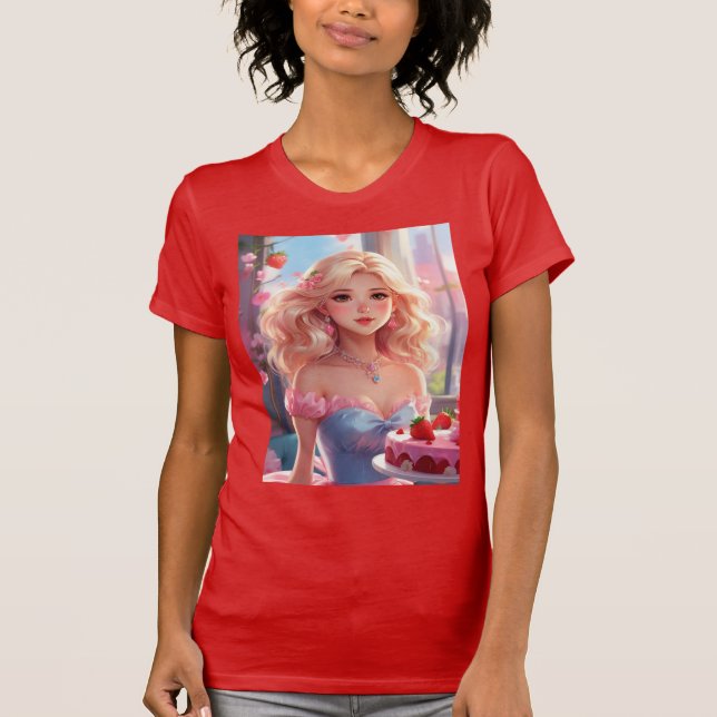 Camiseta Princesa de aniversário (Frente)