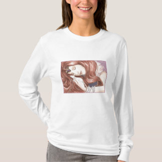 Camiseta Princesa de cabelo vermelha & seu rato