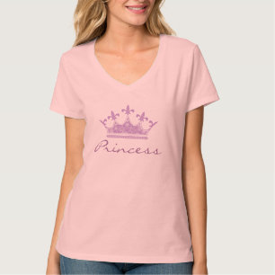 Camiseta Princesa de coroa roxa bonito t-shirt