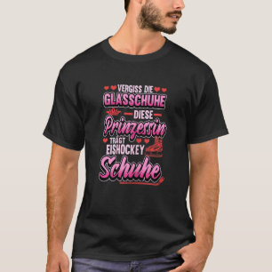 Camiseta Princesa de Hóquei em Gelo Dizendo Meninas Esporte